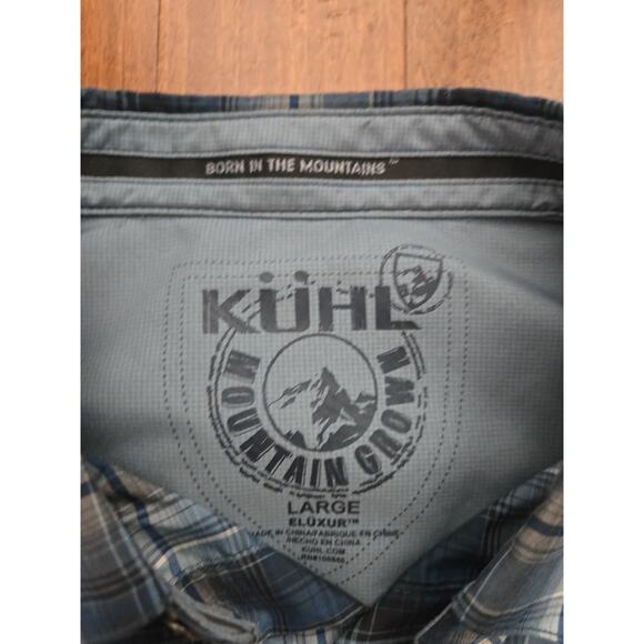 Lot 3 KUHL Short Sleeve BUTTON UP Sz L Shirts Plaid Outdoor Men's - Picture 2 of 10